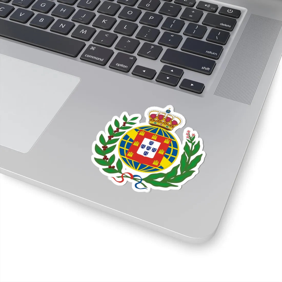 Full arms of the United Kingdom Portugal Brazil and Algarves (Brazil) (Coat of Arms) STICKER Vinyl Kiss-Cut Decal - The Sticker Space