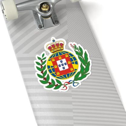 Full arms of the United Kingdom Portugal Brazil and Algarves (Portugal) (Coat of Arms) STICKER Vinyl Kiss-Cut Decal - The Sticker Space
