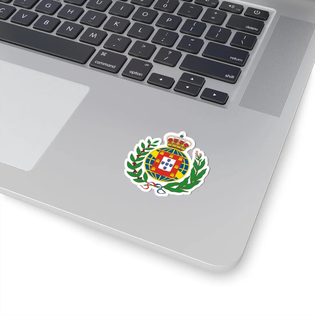 Full arms of the United Kingdom Portugal Brazil and Algarves (Portugal) (Coat of Arms) STICKER Vinyl Kiss-Cut Decal - The Sticker Space