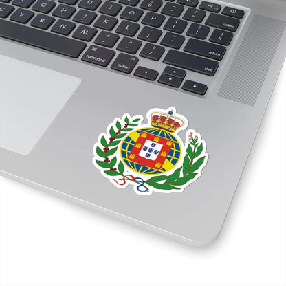 Full arms of the United Kingdom Portugal Brazil and Algarves (Portugal) (Coat of Arms) STICKER Vinyl Kiss-Cut Decal - The Sticker Space