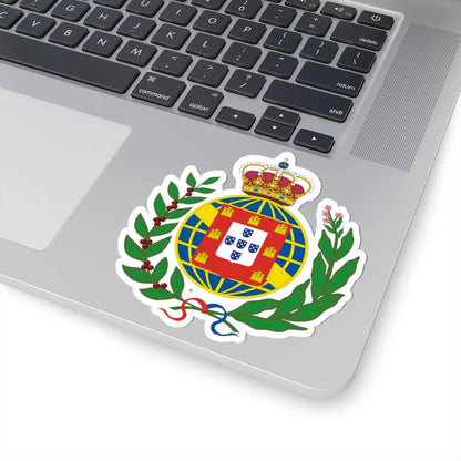 Full arms of the United Kingdom Portugal Brazil and Algarves (Portugal) (Coat of Arms) STICKER Vinyl Kiss-Cut Decal - The Sticker Space