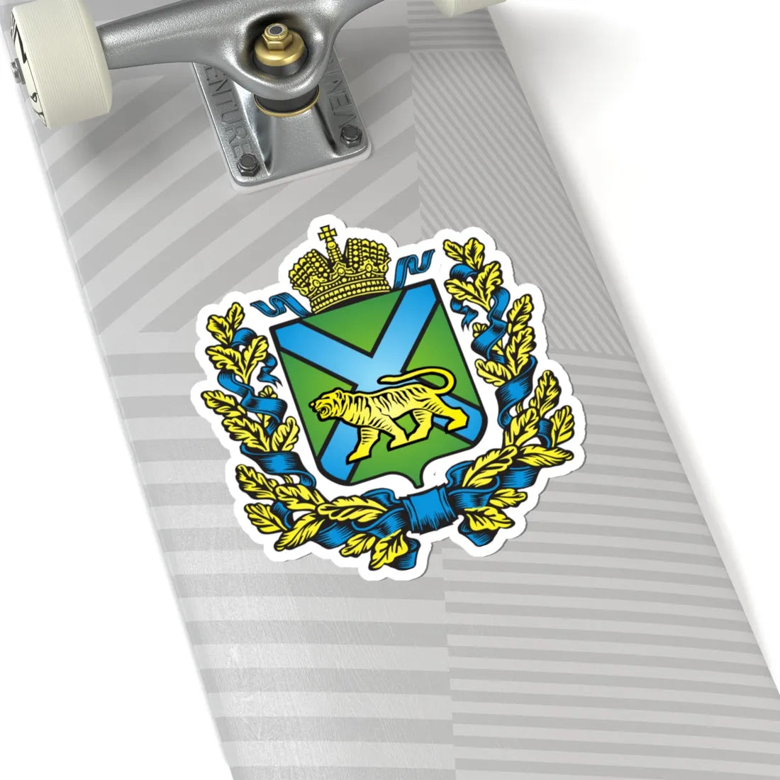 Full coat of arms of Primorsky Krai (Russia) (Coat of Arms) STICKER Vinyl Kiss-Cut Decal - The Sticker Space
