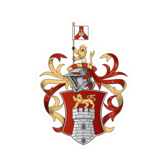 Full coat of arms of the Colony of Singapore 1948-1959 (Singapore) (Coat of Arms) STICKER Vinyl Kiss-Cut Decal 2 Inch White - The Sticker Space