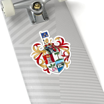 Full coat of arms of the Straits Settlements 1826-1946 (Malaysia) (Coat of Arms) STICKER Vinyl Kiss-Cut Decal - The Sticker Space