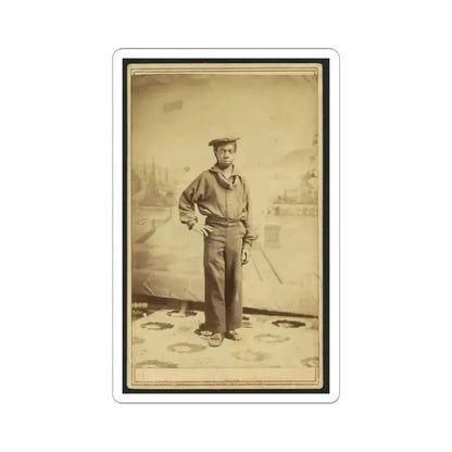 Full-Length Portrait of an African American Sailor, Facing Front (U.S. Civil War) STICKER Vinyl Kiss-Cut Decal 3 Inch White - The Sticker Space