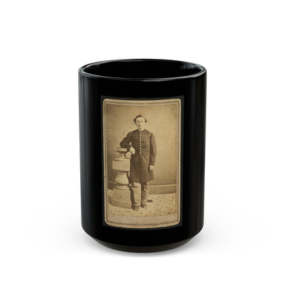 Full-Length Portrait Of An Unidentified Civil War Soldier 001 (U.S. Civil War) Black Coffee Mug-15oz-The Sticker Space