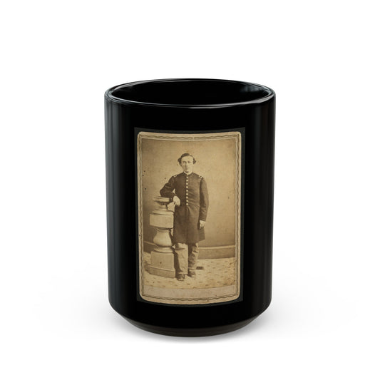 Full-Length Portrait Of An Unidentified Civil War Soldier 001 (U.S. Civil War) Black Coffee Mug-15oz-The Sticker Space