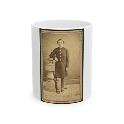 Full-Length Portrait Of An Unidentified Civil War Soldier 001 (U.S. Civil War) White Coffee Mug-11oz-The Sticker Space