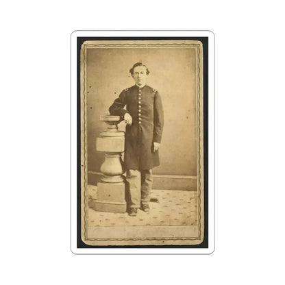 Full-Length Portrait of an Unidentified Civil War Soldier 001 (U.S. Civil War) STICKER Vinyl Kiss-Cut Decal 4 Inch White - The Sticker Space