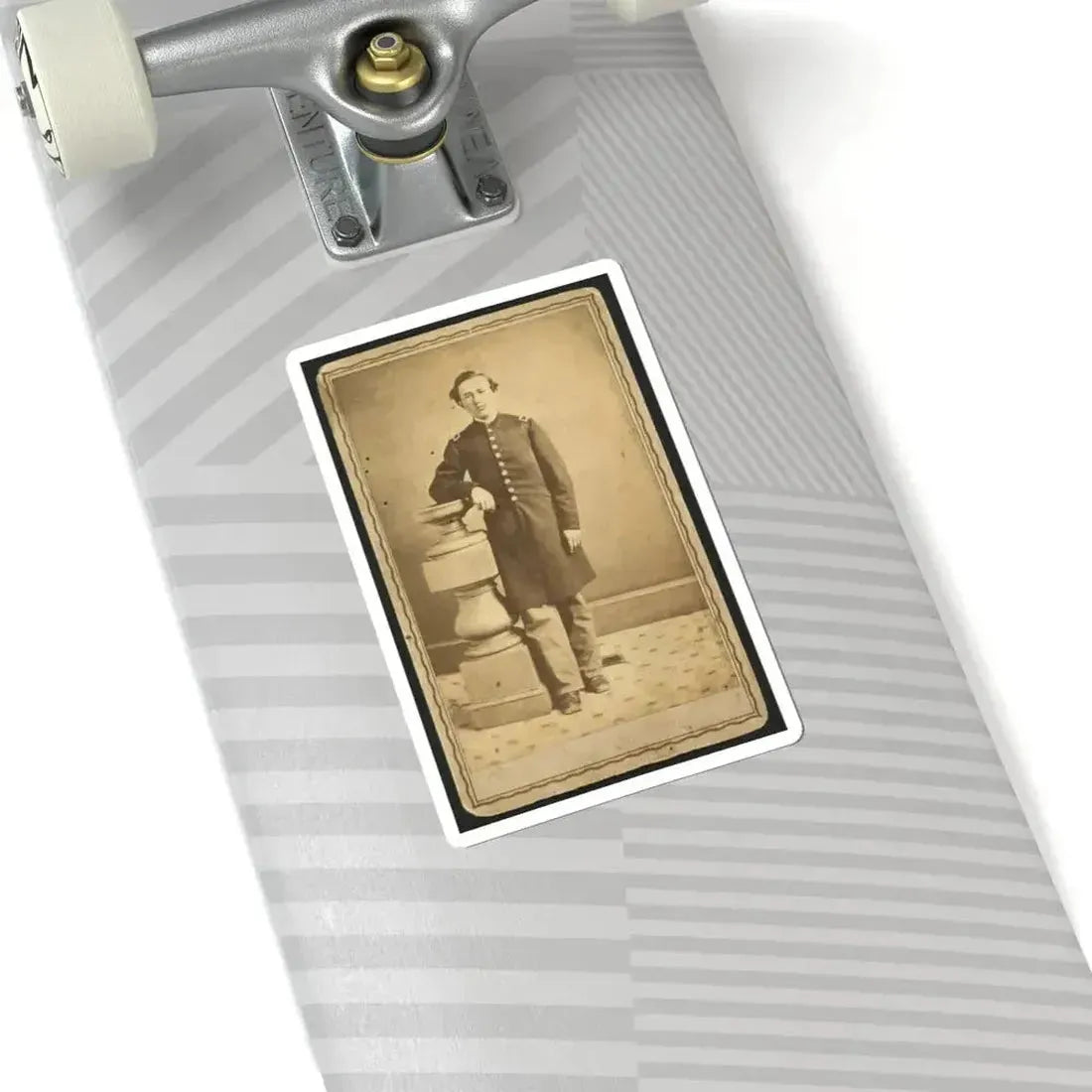 Full-Length Portrait of an Unidentified Civil War Soldier 001 (U.S. Civil War) STICKER Vinyl Kiss-Cut Decal - The Sticker Space
