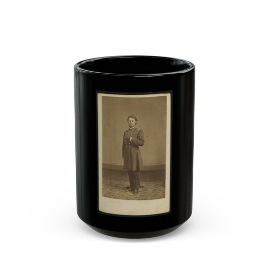 Full-Length Portrait Of An Unidentified Civil War Soldier 002 (U.S. Civil War) Black Coffee Mug-15oz-The Sticker Space