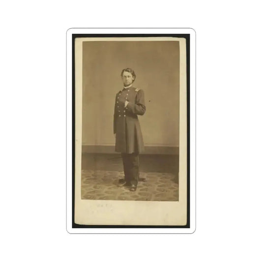 Full-Length Portrait of an Unidentified Civil War Soldier 002 (U.S. Civil War) STICKER Vinyl Kiss-Cut Decal 2 Inch White - The Sticker Space
