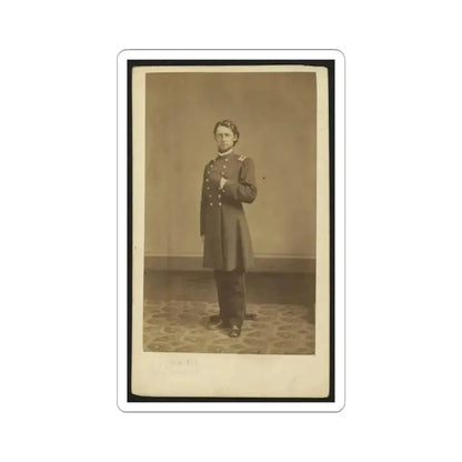 Full-Length Portrait of an Unidentified Civil War Soldier 002 (U.S. Civil War) STICKER Vinyl Kiss-Cut Decal 3 Inch White - The Sticker Space