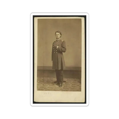 Full-Length Portrait of an Unidentified Civil War Soldier 002 (U.S. Civil War) STICKER Vinyl Kiss-Cut Decal 4 Inch White - The Sticker Space