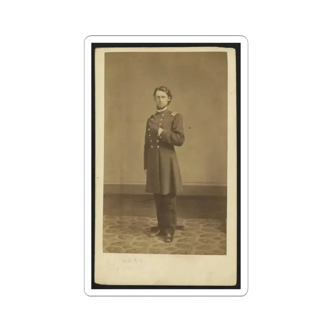 Full-Length Portrait of an Unidentified Civil War Soldier 002 (U.S. Civil War) STICKER Vinyl Kiss-Cut Decal - The Sticker Space