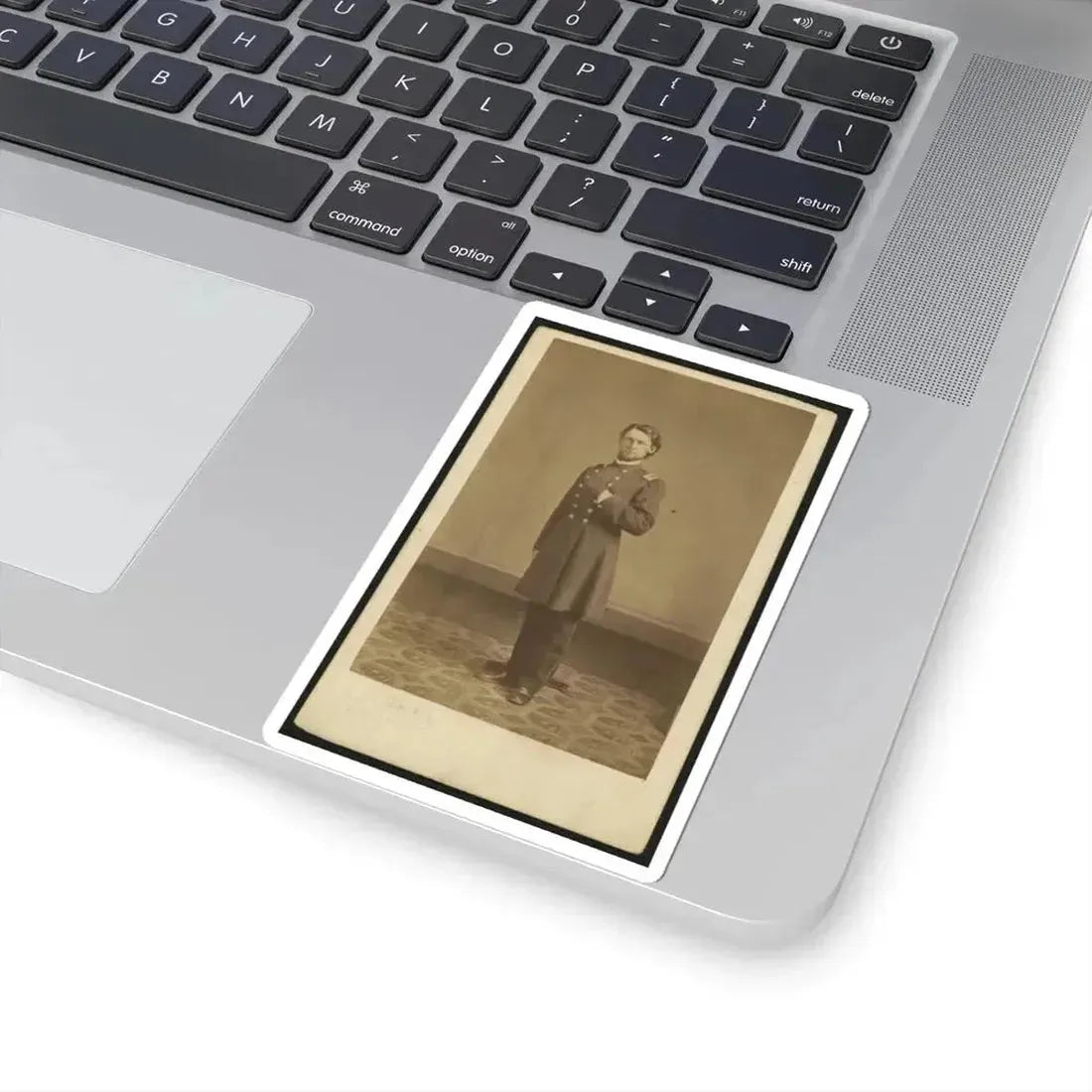 Full-Length Portrait of an Unidentified Civil War Soldier 002 (U.S. Civil War) STICKER Vinyl Kiss-Cut Decal - The Sticker Space