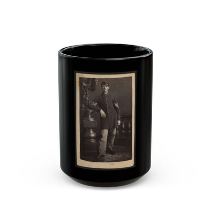 Full-Length Portrait Of An Unidentified Civil War Soldier (U.S. Civil War) Black Coffee Mug-15oz-The Sticker Space