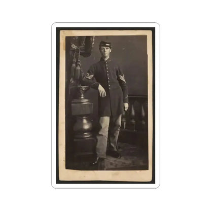 Full-Length Portrait of an Unidentified Civil War Soldier (U.S. Civil War) STICKER Vinyl Kiss-Cut Decal 2 Inch White - The Sticker Space