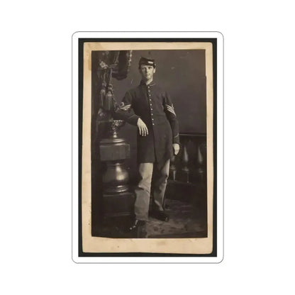 Full-Length Portrait of an Unidentified Civil War Soldier (U.S. Civil War) STICKER Vinyl Kiss-Cut Decal 3 Inch White - The Sticker Space