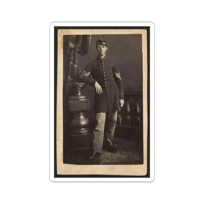 Full-Length Portrait of an Unidentified Civil War Soldier (U.S. Civil War) STICKER Vinyl Kiss-Cut Decal 4 Inch White - The Sticker Space