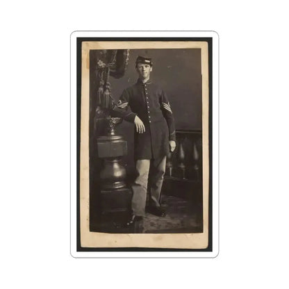 Full-Length Portrait of an Unidentified Civil War Soldier (U.S. Civil War) STICKER Vinyl Kiss-Cut Decal 6 Inch White - The Sticker Space