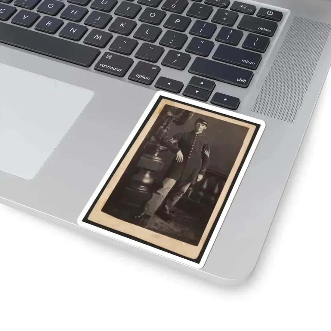 Full-Length Portrait of an Unidentified Civil War Soldier (U.S. Civil War) STICKER Vinyl Kiss-Cut Decal - The Sticker Space