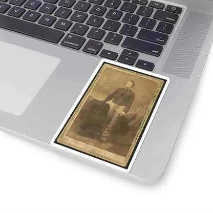 Full-Length Portrait of Unidentified Civil War Soldier Standing Next to a Table (U.S. Civil War) STICKER Vinyl Kiss-Cut Decal - The Sticker Space