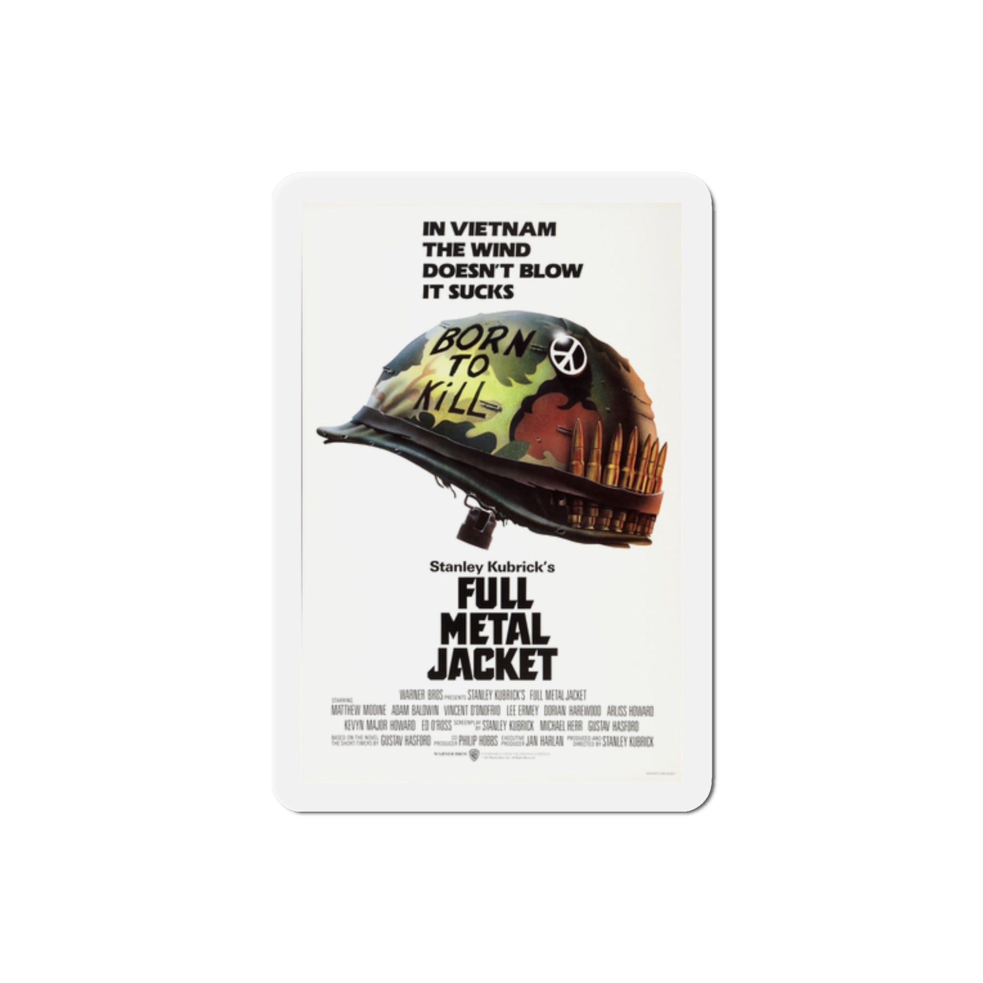 Full Metal Jacket 1987 Movie Poster Die-Cut Magnet-2" x 2"-The Sticker Space