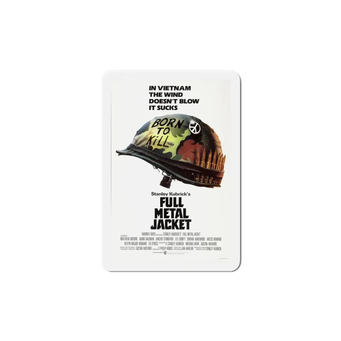 Full Metal Jacket 1987 Movie Poster Refrigerator Magnet 6 Inch - The Sticker Space