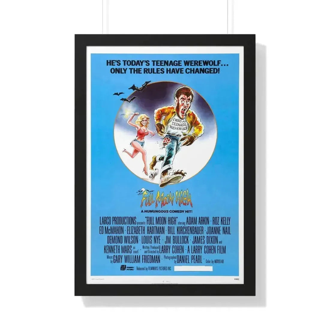 FULL MOON HIGH 1981 - Framed Movie Poster 20" x 30" Black - The Sticker Space