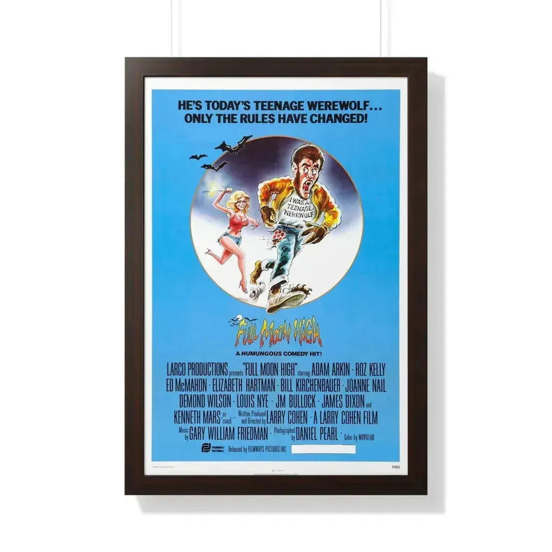 FULL MOON HIGH 1981 - Framed Movie Poster 20" x 30" Walnut - The Sticker Space