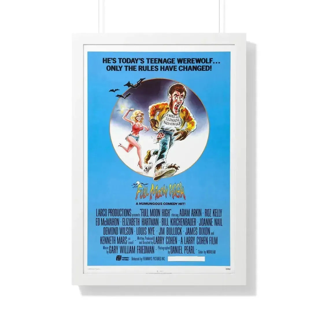 FULL MOON HIGH 1981 - Framed Movie Poster 20" x 30" White - The Sticker Space