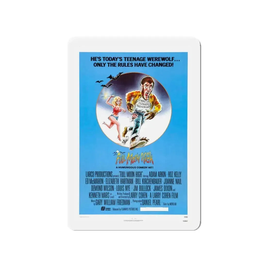 FULL MOON HIGH 1981 Movie Poster - Refrigerator Magnet 4 Inch - The Sticker Space