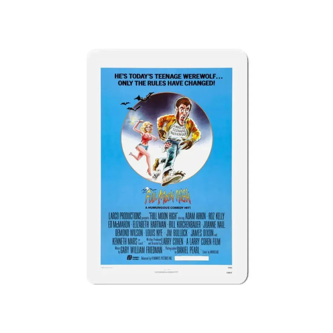 FULL MOON HIGH 1981 Movie Poster - Refrigerator Magnet 6 Inch - The Sticker Space
