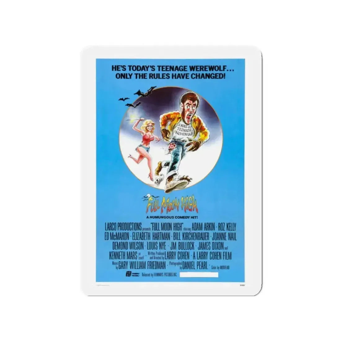 FULL MOON HIGH 1981 Movie Poster - Refrigerator Magnet - The Sticker Space