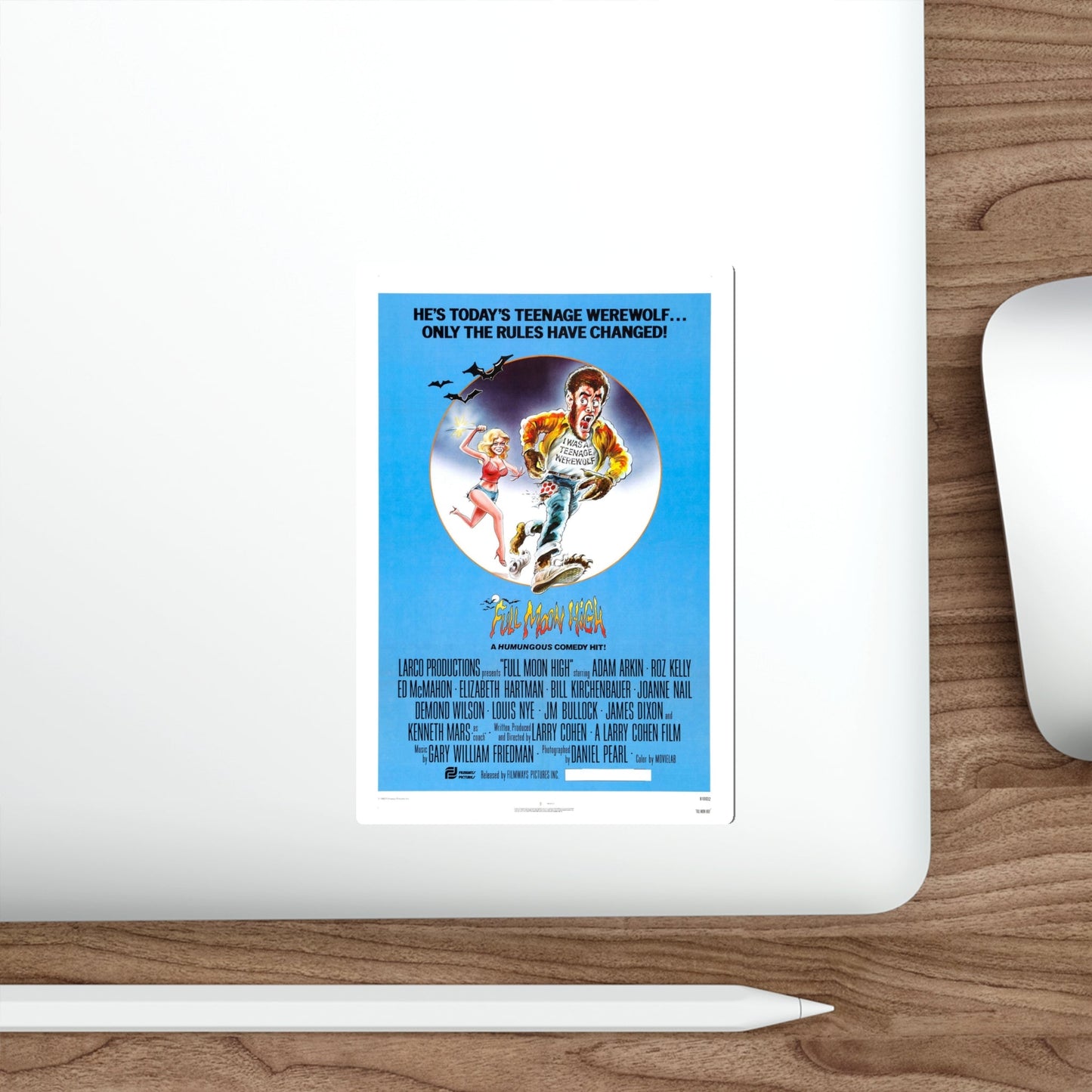 FULL MOON HIGH 1981 Movie Poster STICKER Vinyl Die-Cut Decal-The Sticker Space