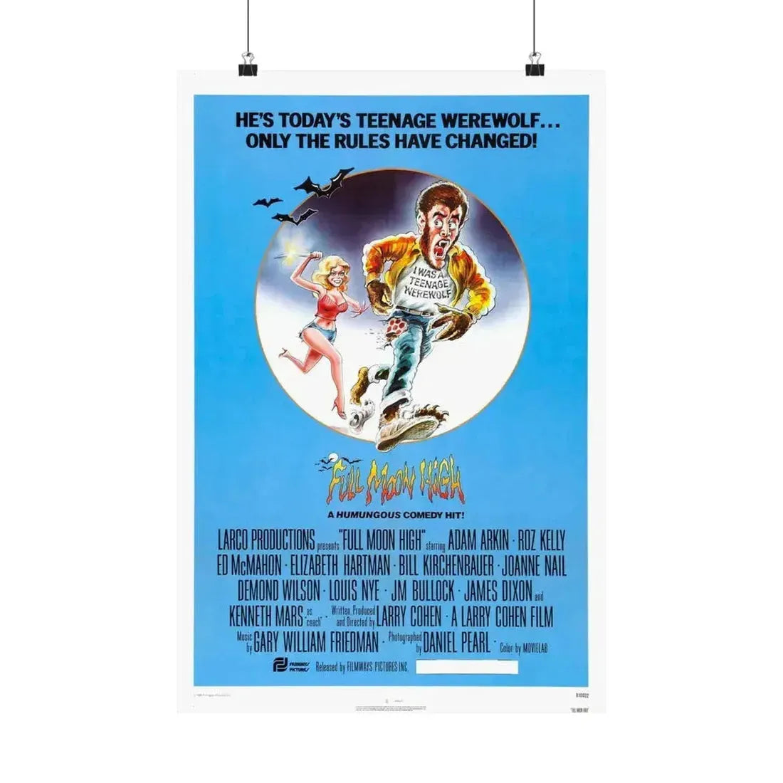 FULL MOON HIGH 1981 - Paper Movie Poster 16″ x 24″ Matte - The Sticker Space
