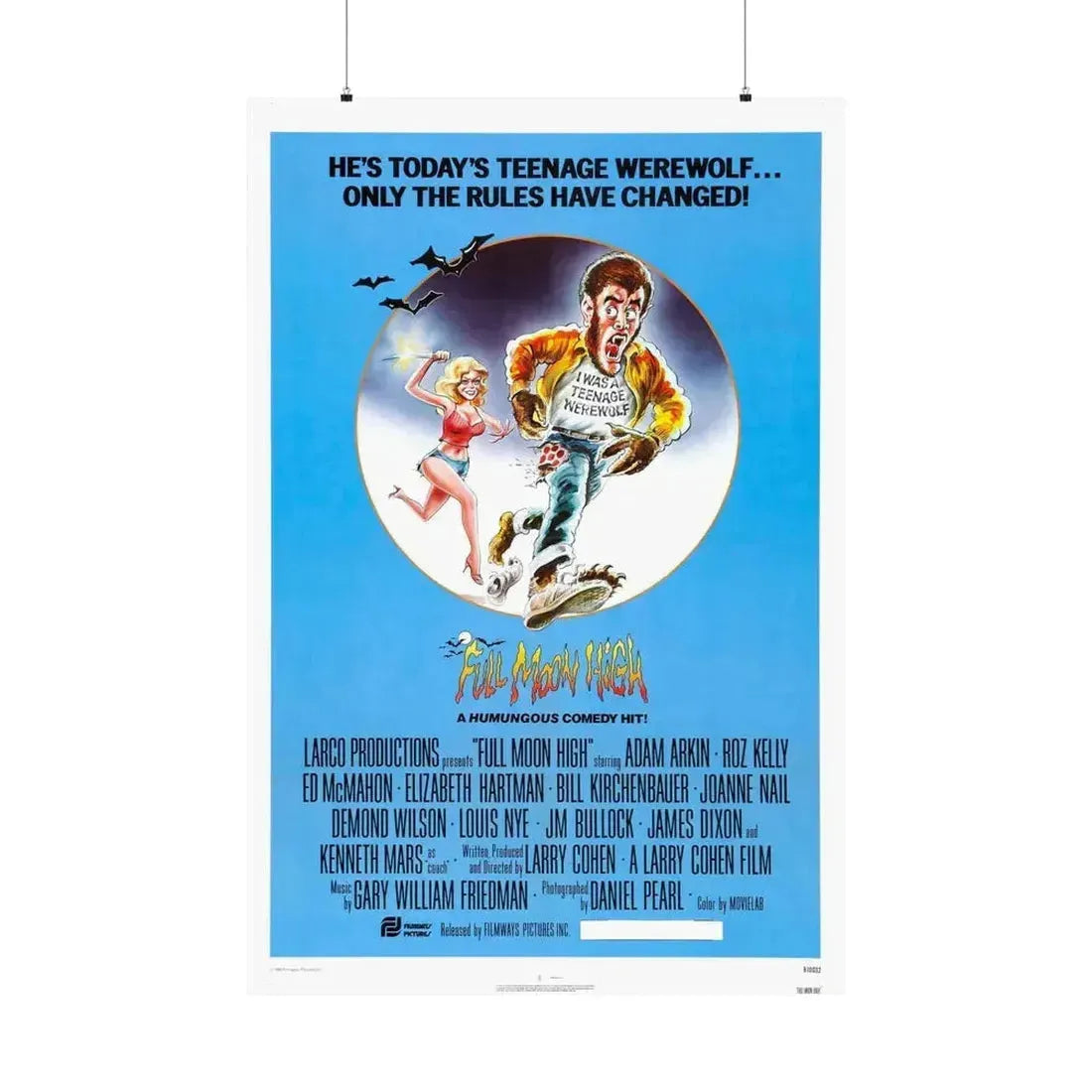 FULL MOON HIGH 1981 - Paper Movie Poster 36" x 54" Matte - The Sticker Space