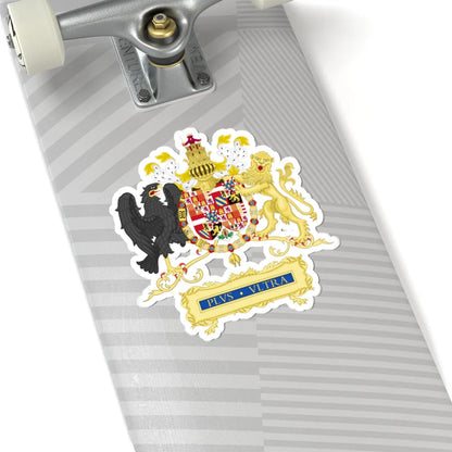 Full Ornamented Coat of Arms of Charles I of Spain 1520-1530 (Spain) (Coat of Arms) STICKER Vinyl Kiss-Cut Decal - The Sticker Space