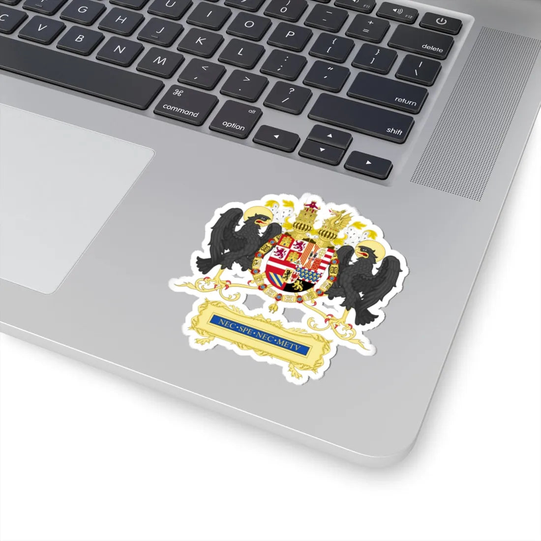 Full Ornamented Coat of arms of Philip II of Spain 1558-1580 (Spain) (Coat of Arms) STICKER Vinyl Kiss-Cut Decal - The Sticker Space