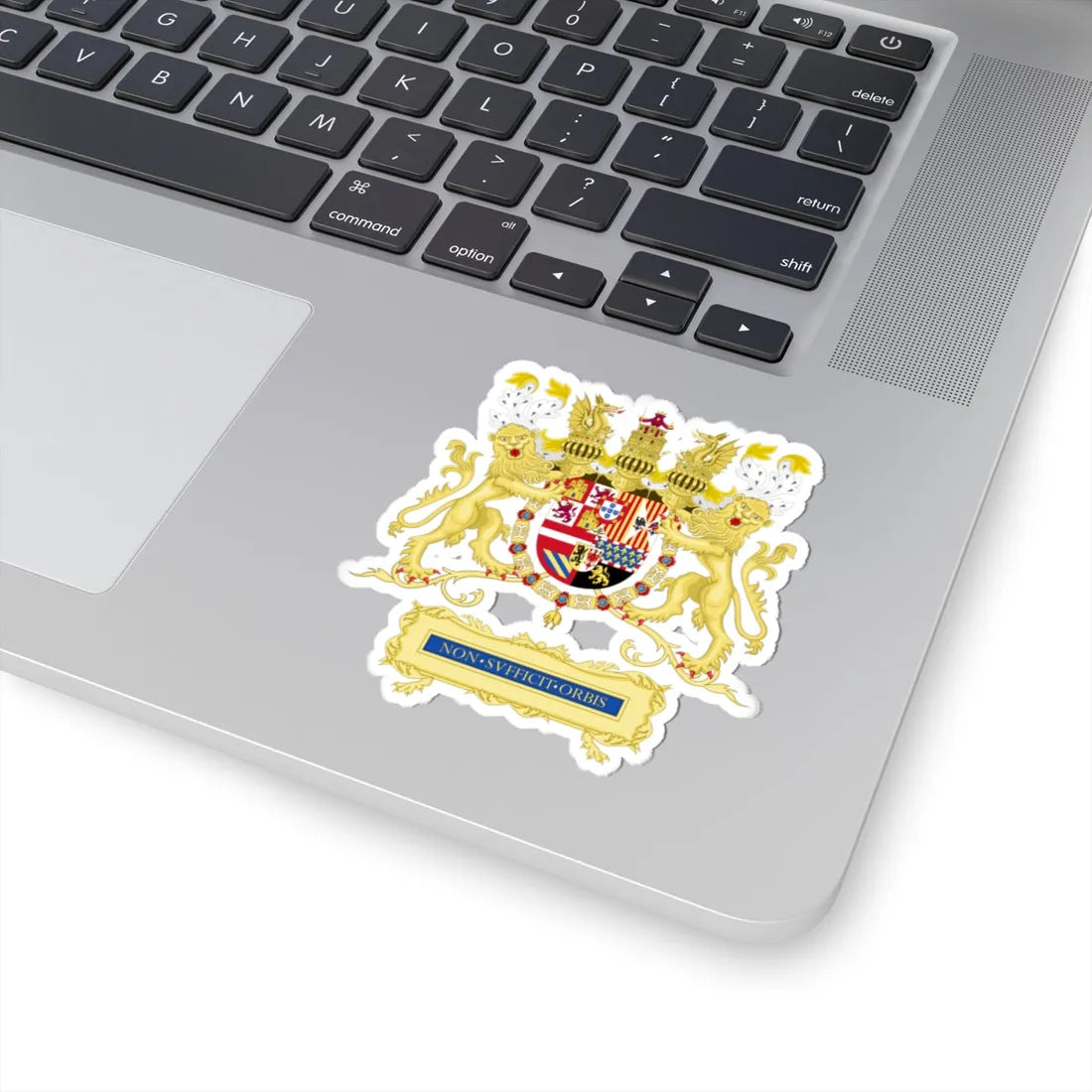 Full Ornamented Coat of Arms of Philip II of Spain 1580-1598 (Spain) (Coat of Arms) STICKER Vinyl Kiss-Cut Decal - The Sticker Space