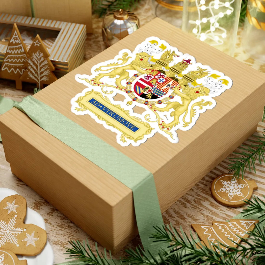 Full Ornamented Coat of Arms of Philip III of Spain (Spain) (Coat of Arms) STICKER Vinyl Kiss-Cut Decal - The Sticker Space