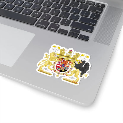 Full Ornamented Coat of Arms of Philip V of Spain with Navarre (Spain) (Coat of Arms) STICKER Vinyl Kiss-Cut Decal - The Sticker Space
