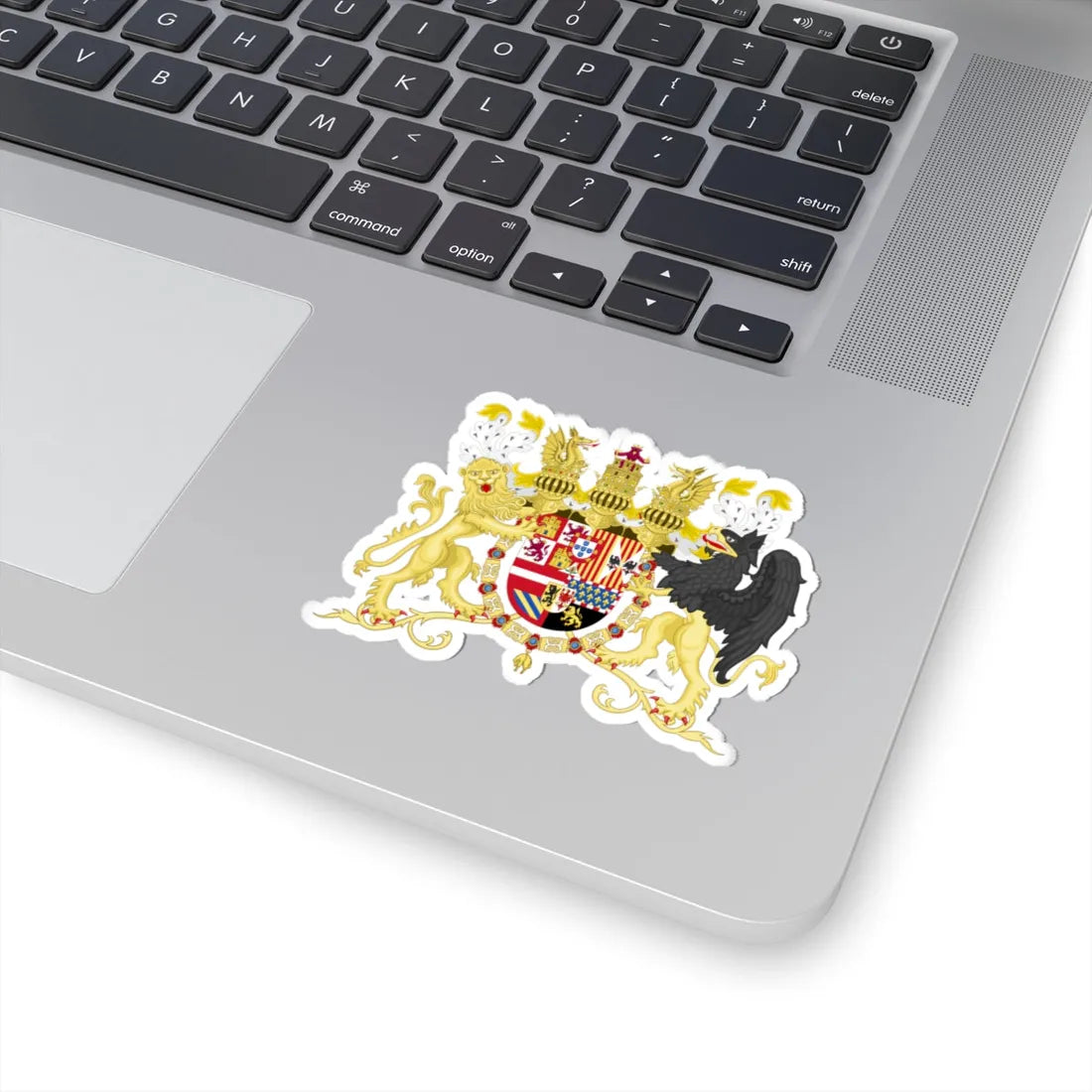 Full Ornamented Coat of Arms of Spanish House of Austria 1580-1668 (Spain) (Coat of Arms) STICKER Vinyl Kiss-Cut Decal - The Sticker Space
