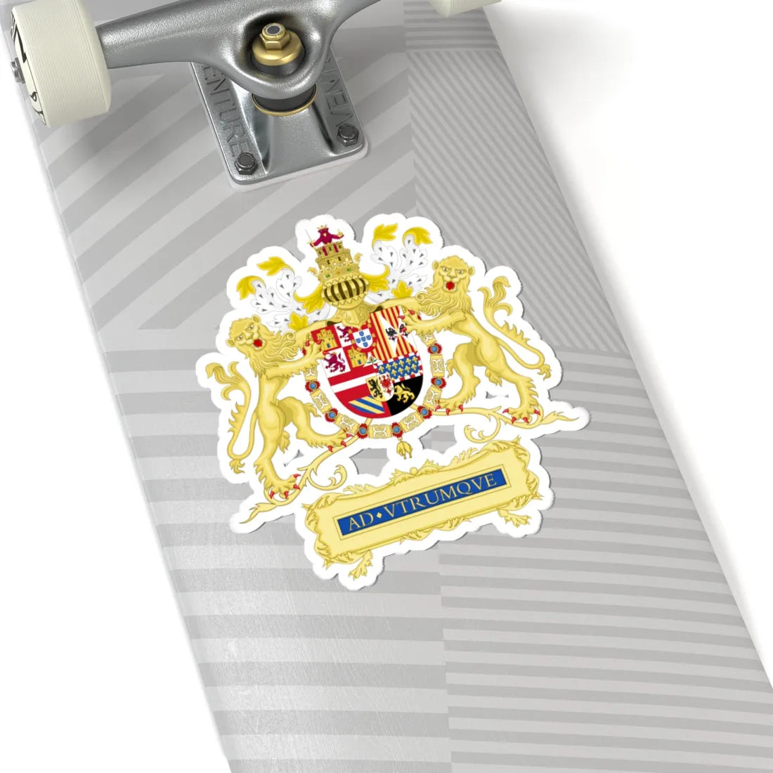 Full Ornamented Royal Coat of Arms of Spain 1621-1668 (Spain) (Coat of Arms) STICKER Vinyl Kiss-Cut Decal - The Sticker Space