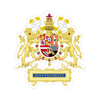 Full Ornamented Royal Coat of Arms of Spain 1621-1668 (Spain) (Coat of Arms) STICKER Vinyl Kiss-Cut Decal - The Sticker Space