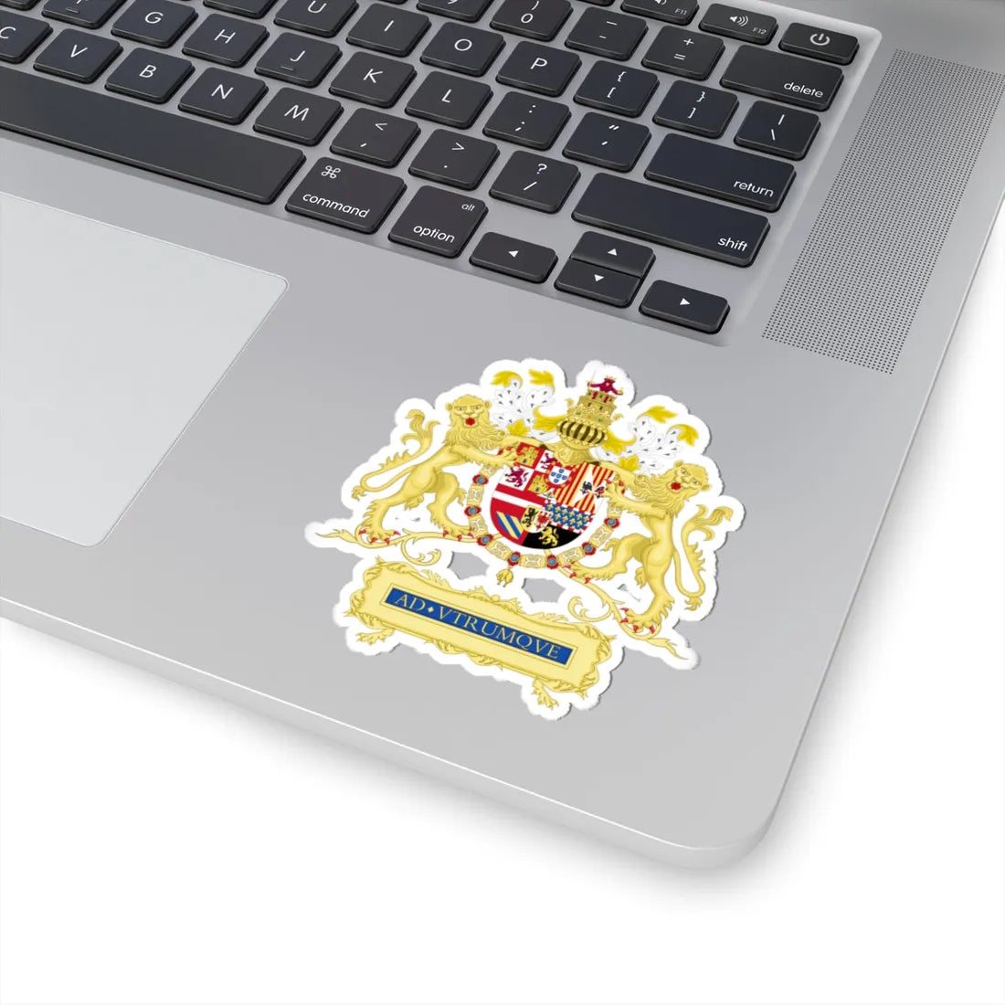 Full Ornamented Royal Coat of Arms of Spain 1621-1668 (Spain) (Coat of Arms) STICKER Vinyl Kiss-Cut Decal - The Sticker Space