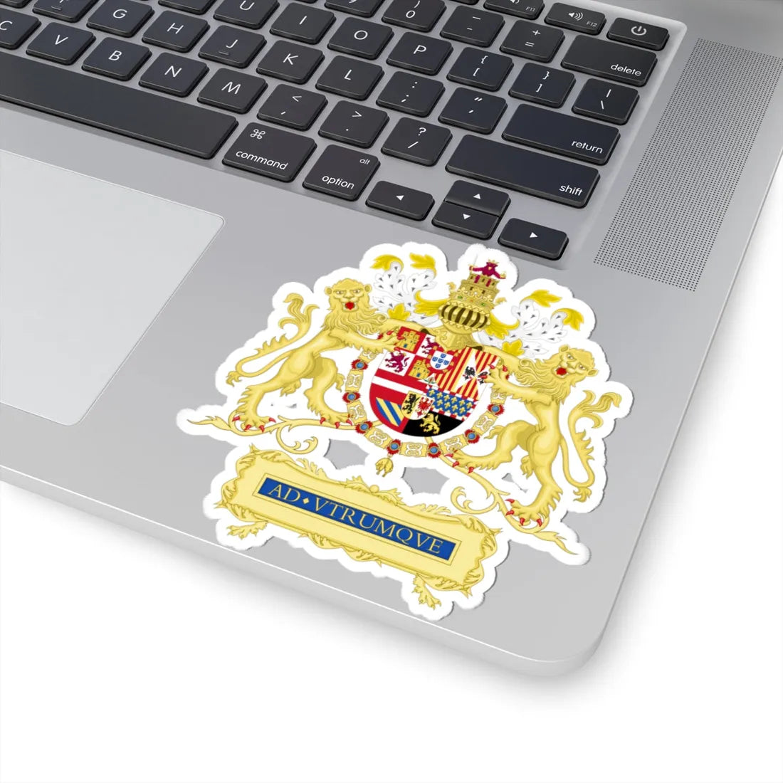 Full Ornamented Royal Coat of Arms of Spain 1621-1668 (Spain) (Coat of Arms) STICKER Vinyl Kiss-Cut Decal - The Sticker Space