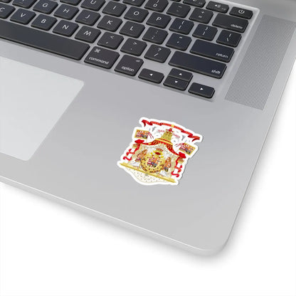 Full Ornamented Royal Coat of Arms of Spain 1700-1761 (Spain) (Coat of Arms) STICKER Vinyl Kiss-Cut Decal - The Sticker Space