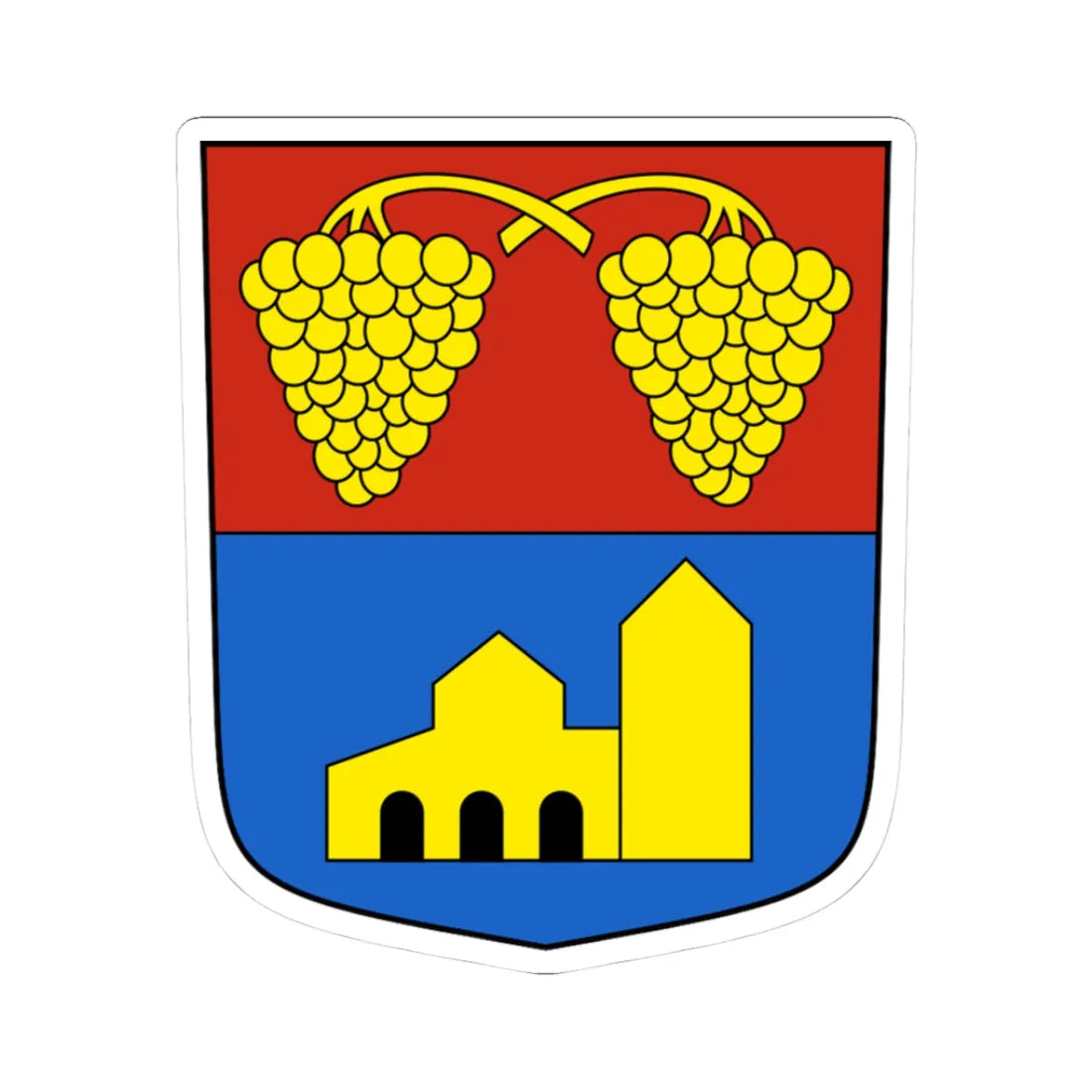 Fully-blazon (Switzerland) (Coat of Arms) STICKER Vinyl Kiss-Cut Decal 3 Inch White - The Sticker Space